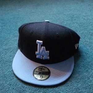 light blue la cap